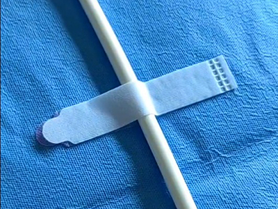 Soporte de catéter de gancho y bucle 